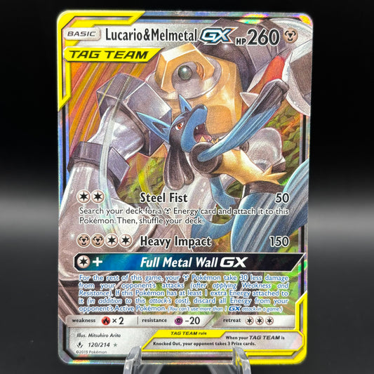 Lucario & Melmetal GX - SM - Unbroken Bonds Single Card *Light Play*