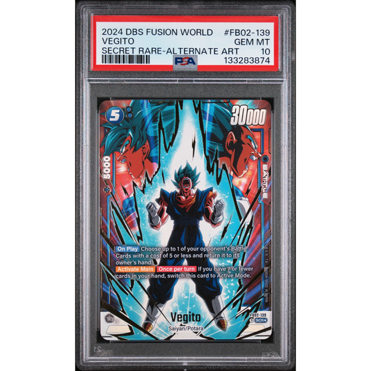 PSA 10 FUSION WORLD BLAZING AURA #FB02-139 VEGITO SECRET RARE-ALTERNATE ART