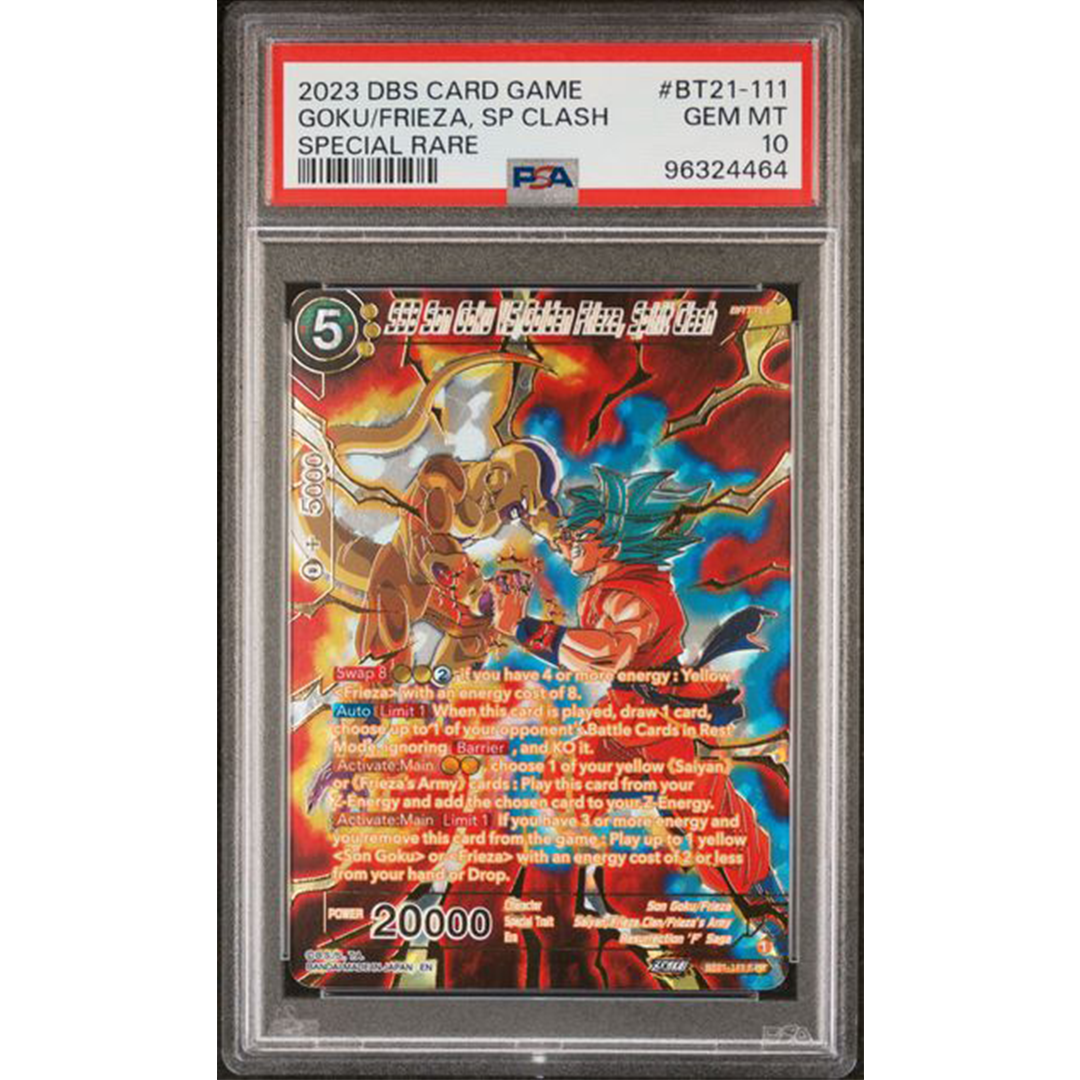 PSA 10 Dragon Ball SSB Son Goku VS Frieza Spirit Clash BT21-111