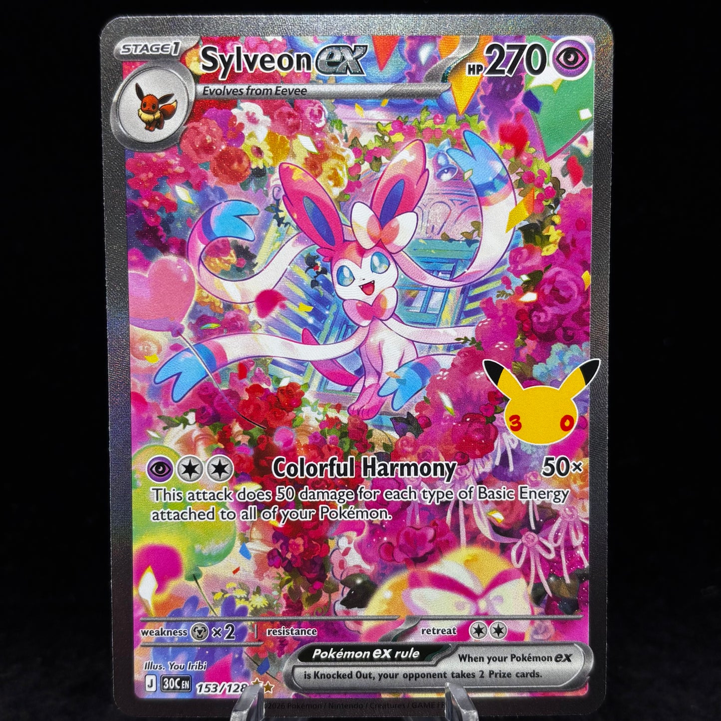 Sylveon ex - 153/128 - ME: 30th Celebration Single Card