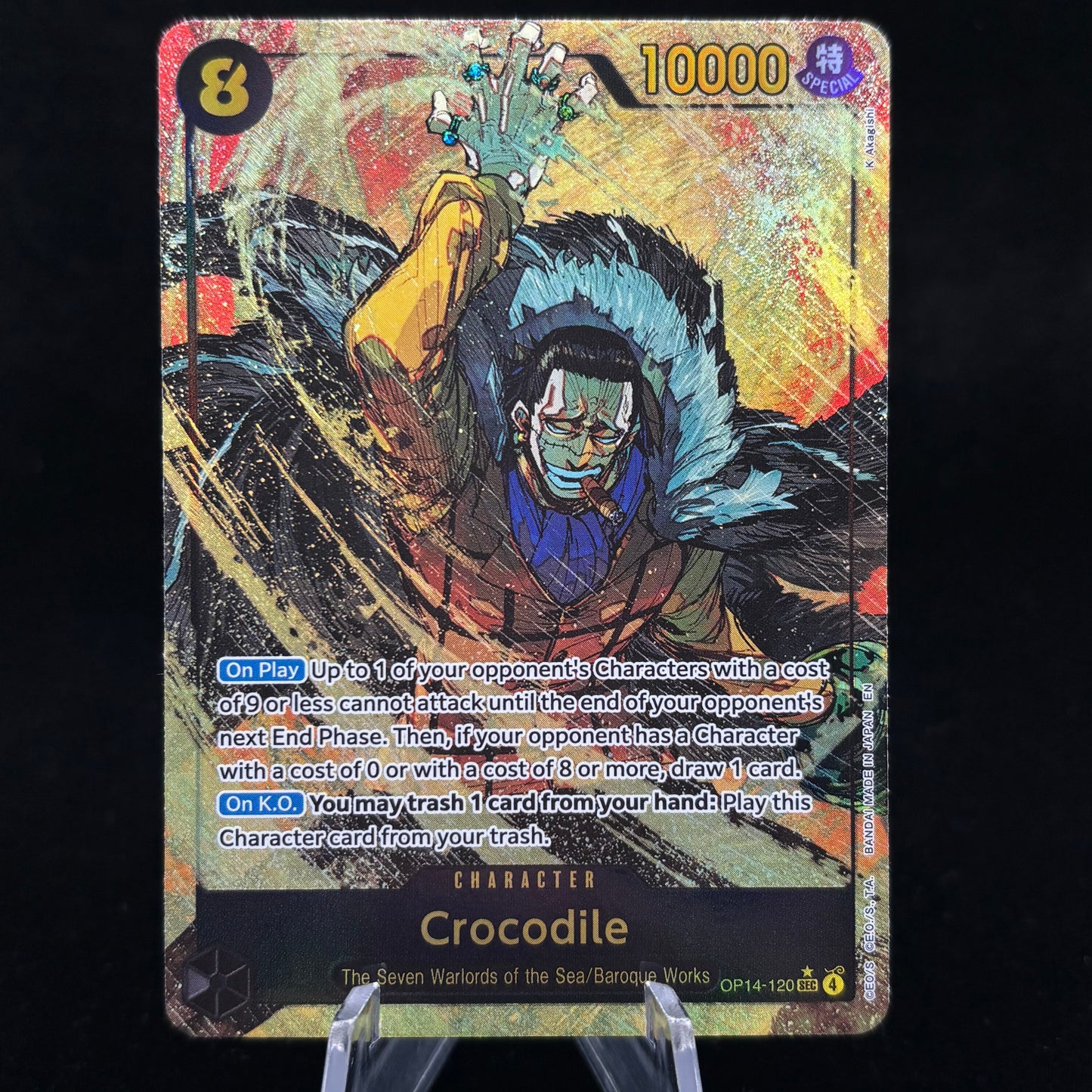 Crocodile - OP14-120 (Alternate Art) - The Azure Sea's Seven Single Card