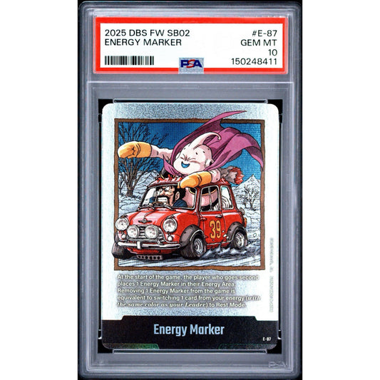 PSA 10 2025 FUSION WORLD MANGA BOOSTER 02 ENERGY MARKER E-87