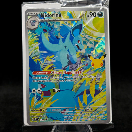 Nidorina - 101 (30th Celebration) - ME: Mega Evolution PR *Sealed* Single Card