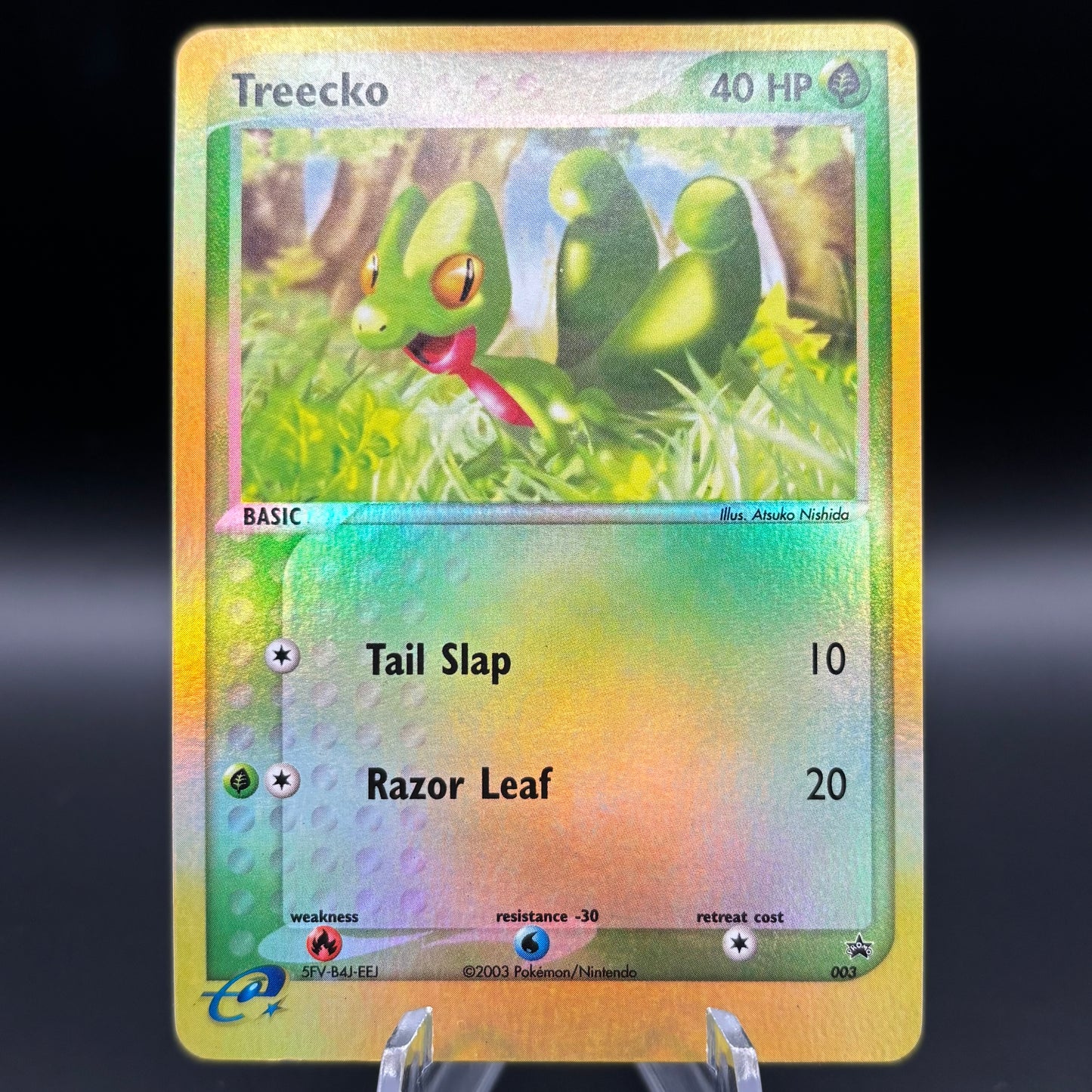 Treecko - 003 (e-League) - Nintendo PR Reverse Holo Single Card *Light Play*