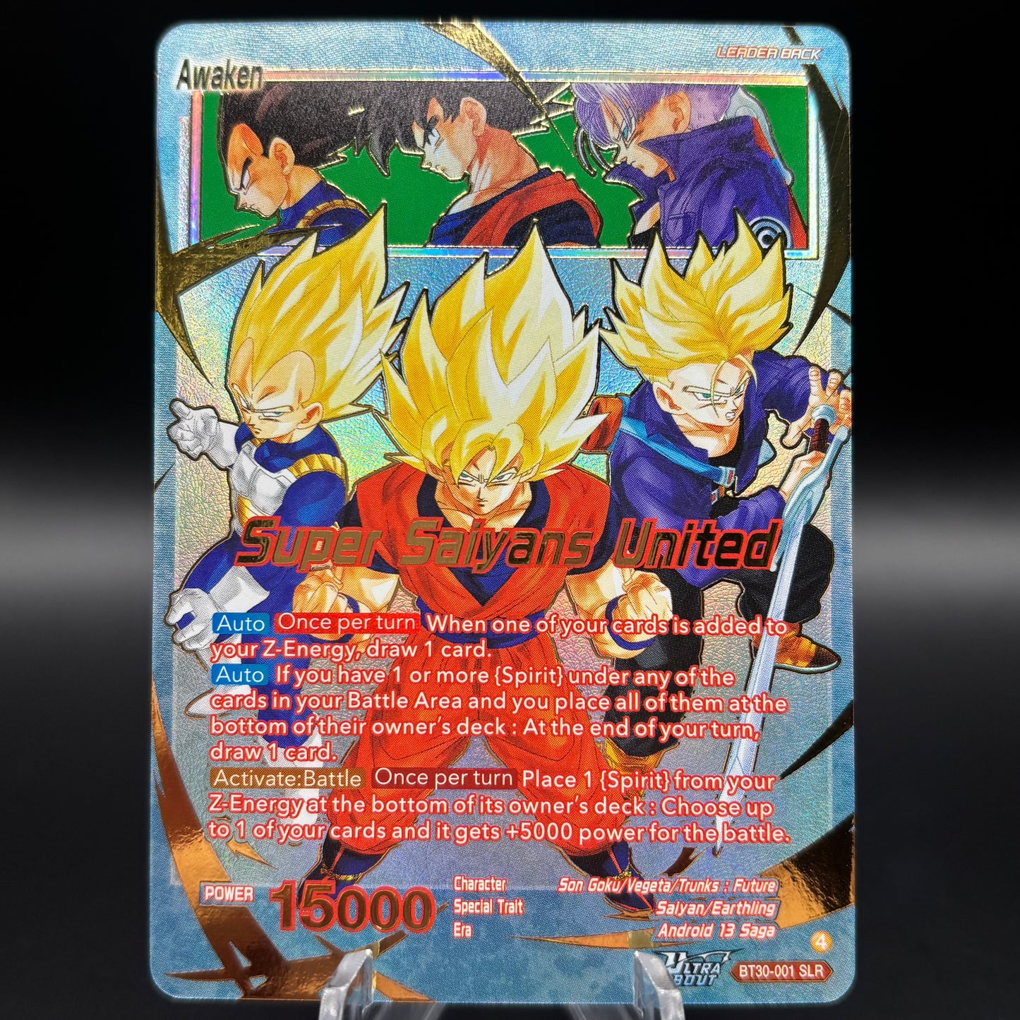 Son Goku, Vegeta, & Trunks // Super Saiyans United (SLR) - Three Glorious Fighters Single Card