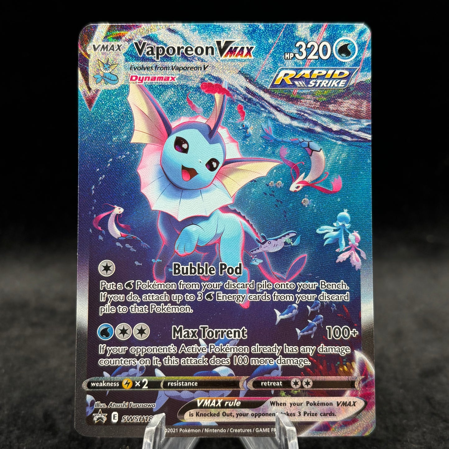 Vaporeon VMAX - SWSH182 - SWSH: Sword & Shield Single Card