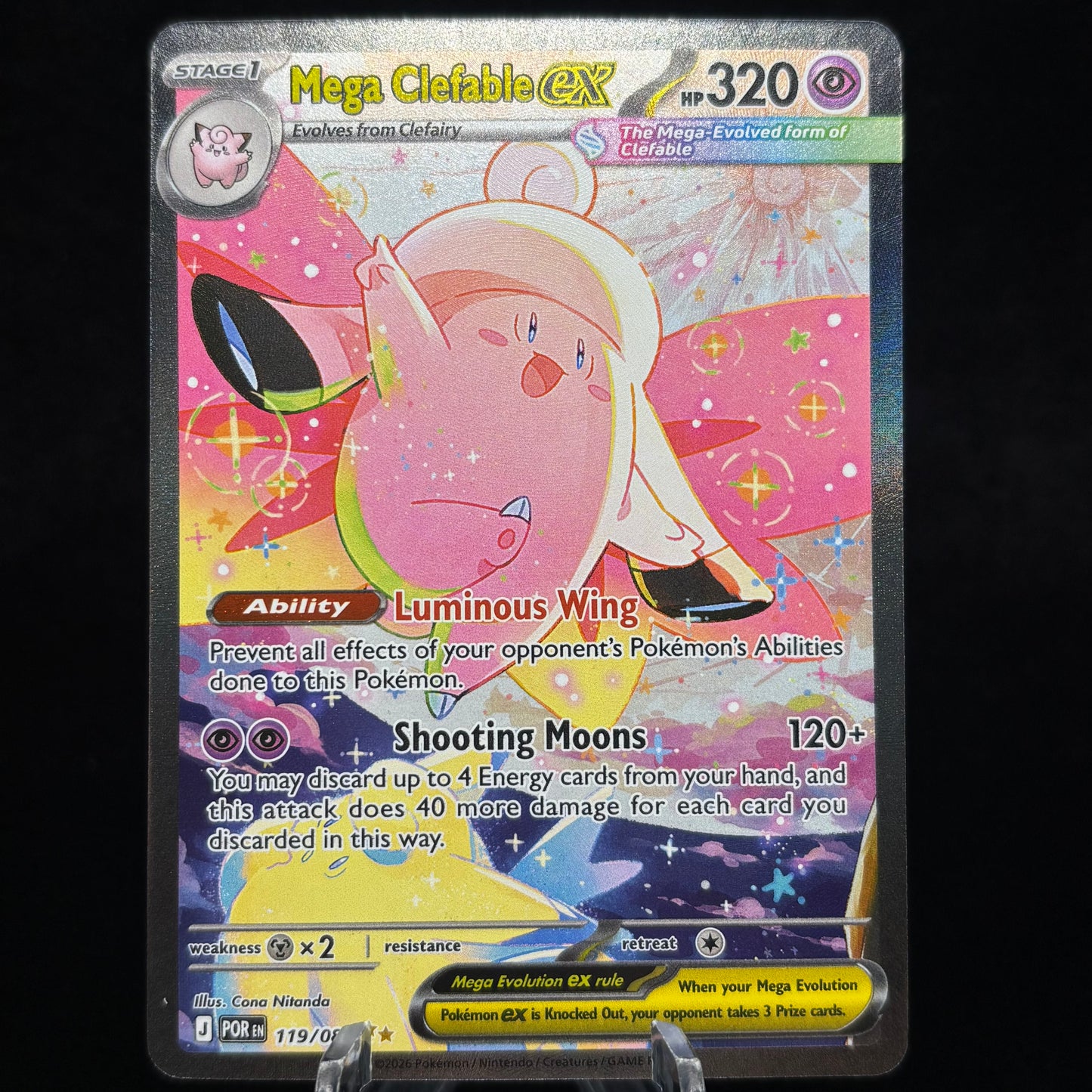 Mega Clefable ex - 119/088 Single Card
