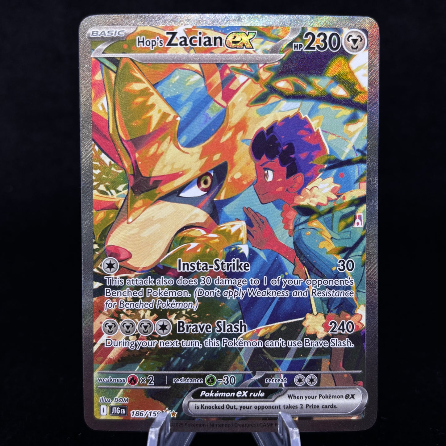 Hop's Zacian ex - 186/159 - SV09: Journey Together Single Card