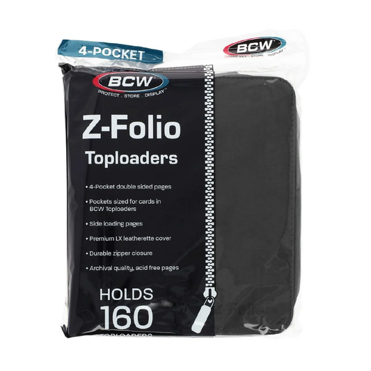 BCW Z-Folio 4-Pocket LX Album Toploaders Black