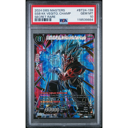 PSA 10 SSB Kaio-Ken Vegito, Blue Potara-Fusion Warrior Champion - Beyond Generations (BT24)