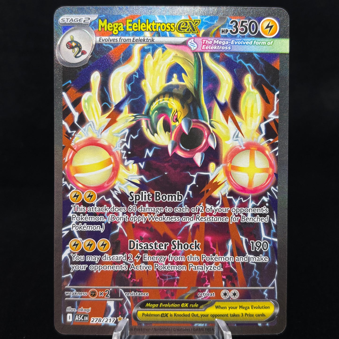 Mega Eelektross ex - 278/217 Single Card