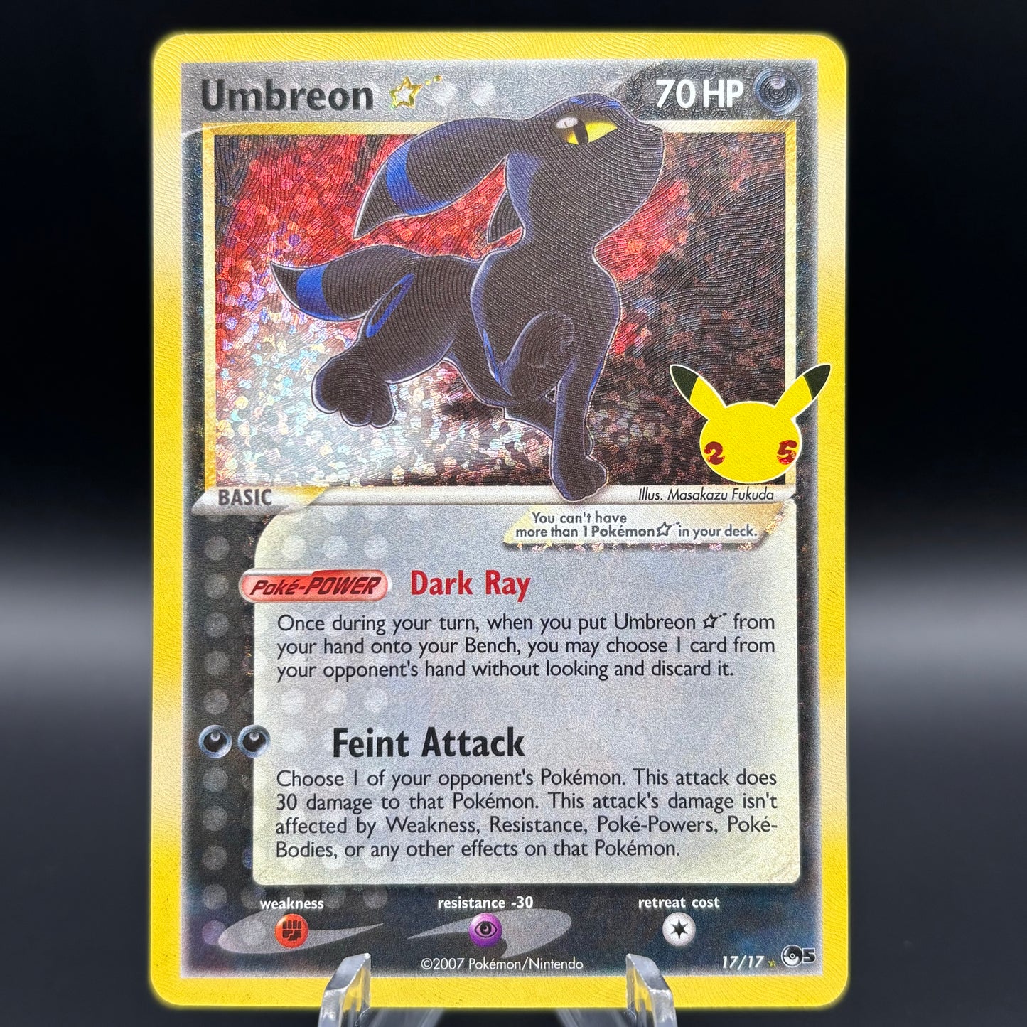 Umbreon Star - Celebrations: Classic Collection Holo Single Card