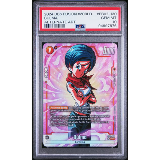 PSA 10: Bulma SR Alt Art Fusion World FB02