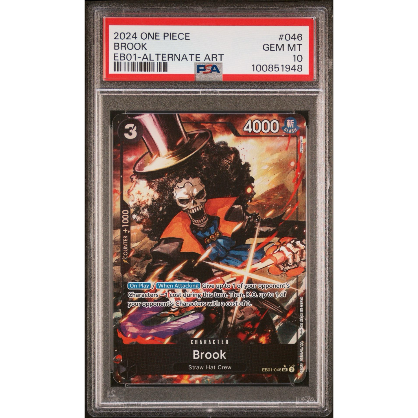 PSA 10 One Piece Brook EB01-046 Alt Art