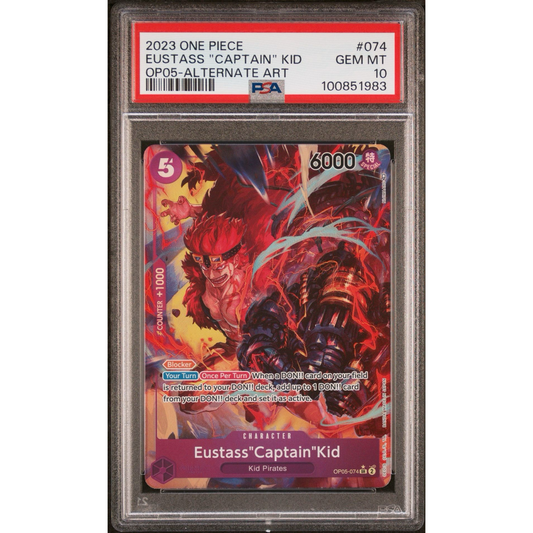 PSA 10 One Piece Eustass Captain Kid OP05-074 Alt Art