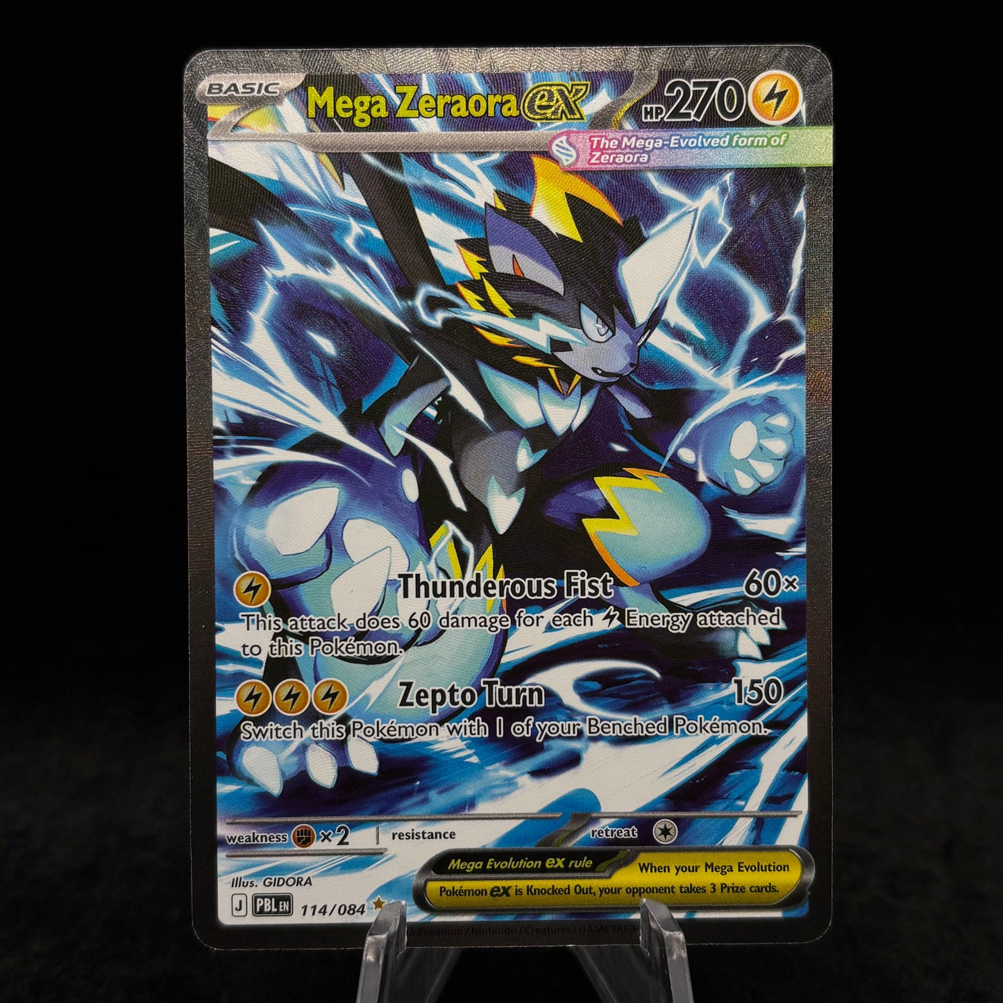 Mega Zeraora ex - 114/084 - ME05: Pitch Black Single Card