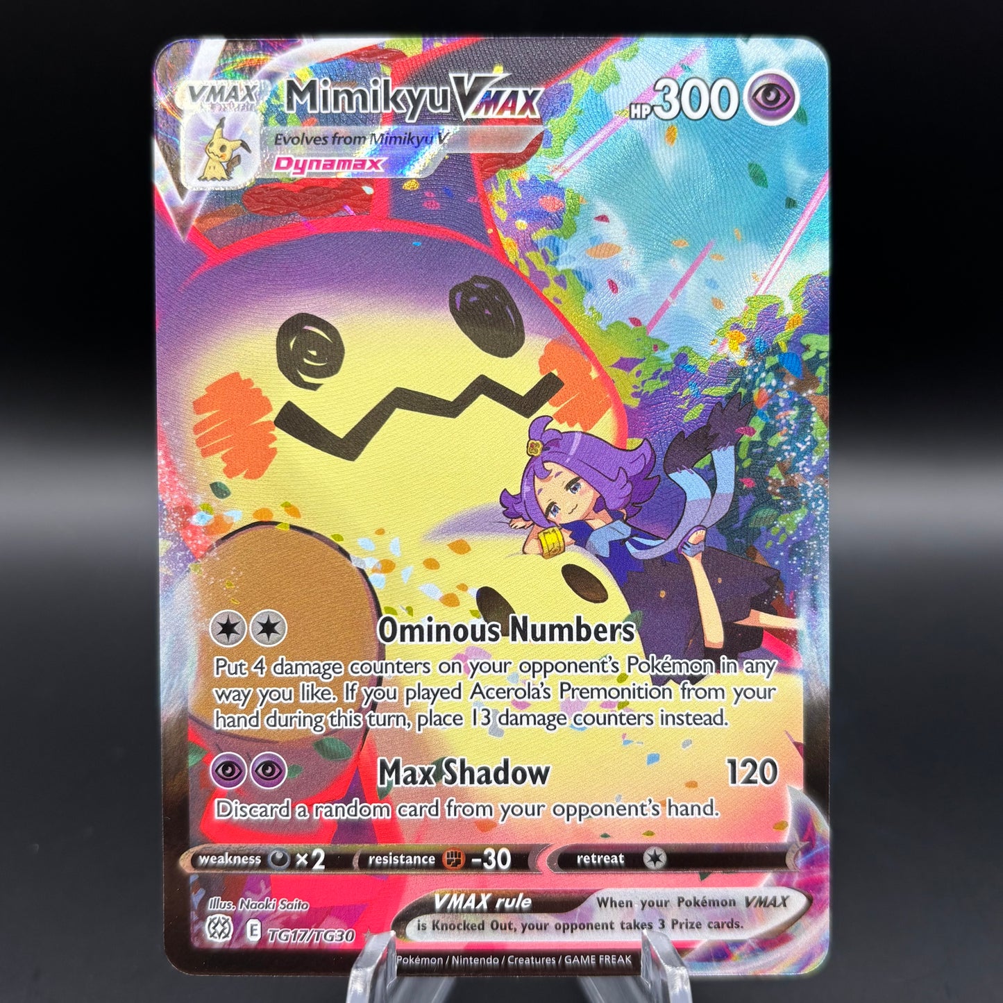Mimikyu VMAX - SWSH09: Brilliant Stars Trainer Gallery Single Card