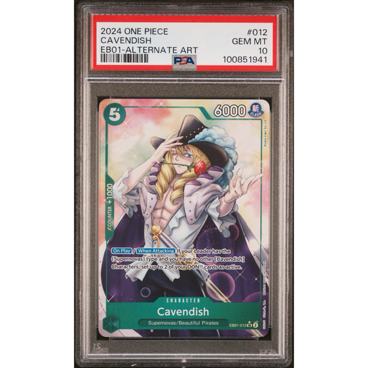 PSA 10 One Piece Cavendish EB01-012 Alt Art