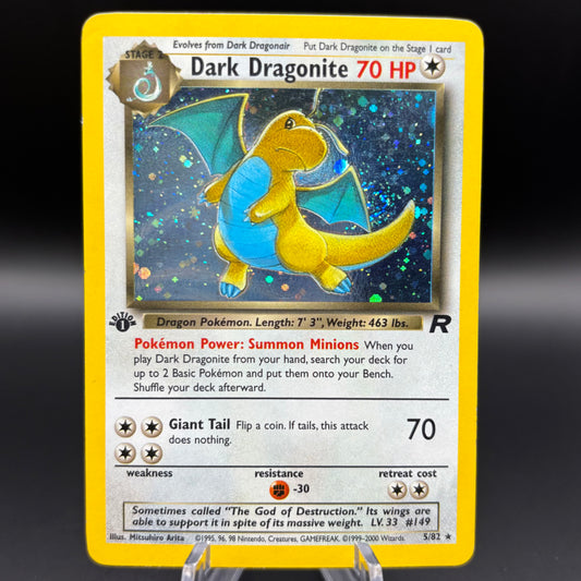 Dark Dragonite (5) - Team Rocket *Moderate Play* single card