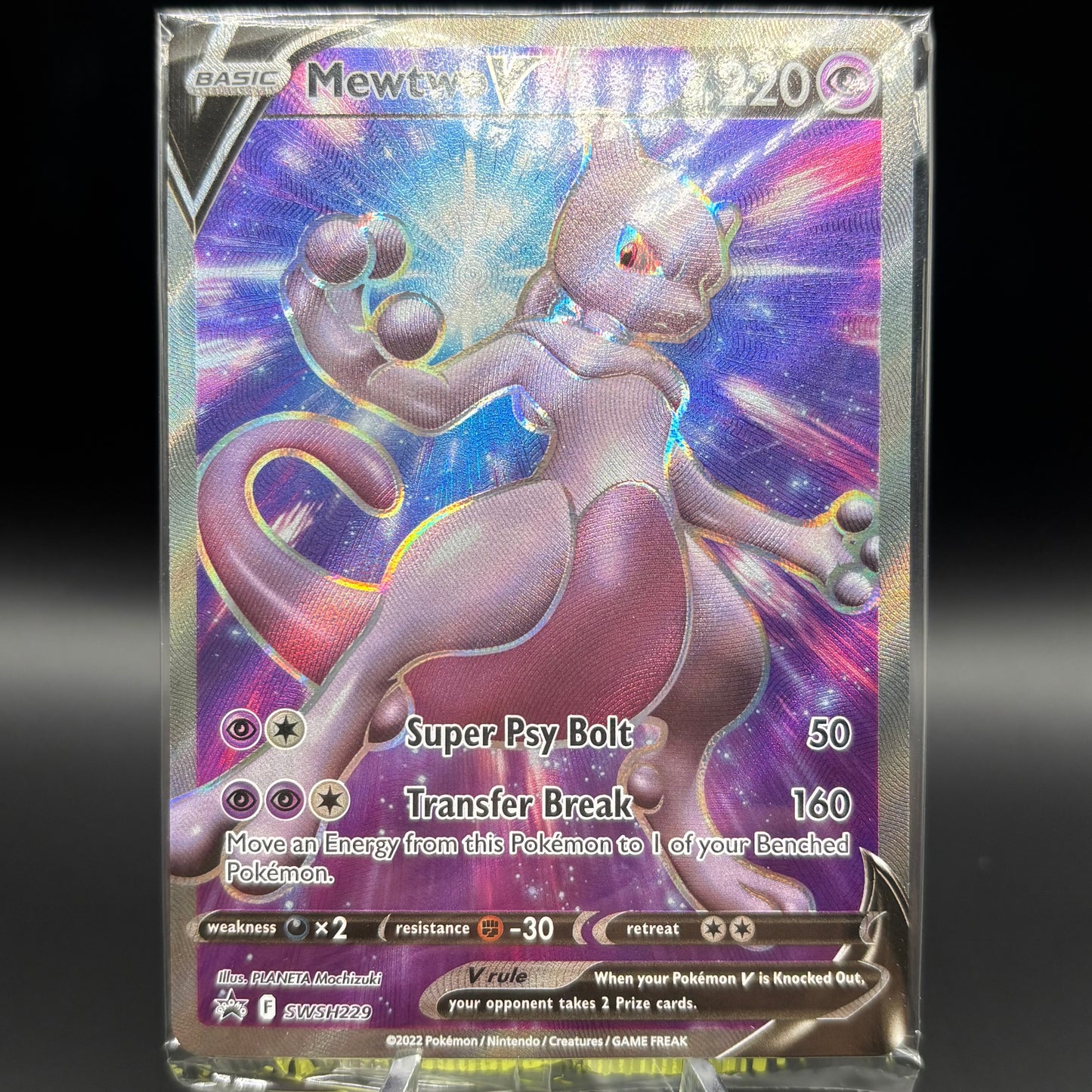 Mewtwo V - SWSH229 - SWSH: Sword & Shield *Sealed PR* Single Card