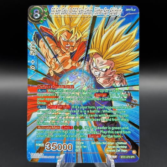 SS Son Goku & SS2 Son Gohan, Father-Son Solidarity (SPR) - Wild Resurgence (BT21) Single Card
