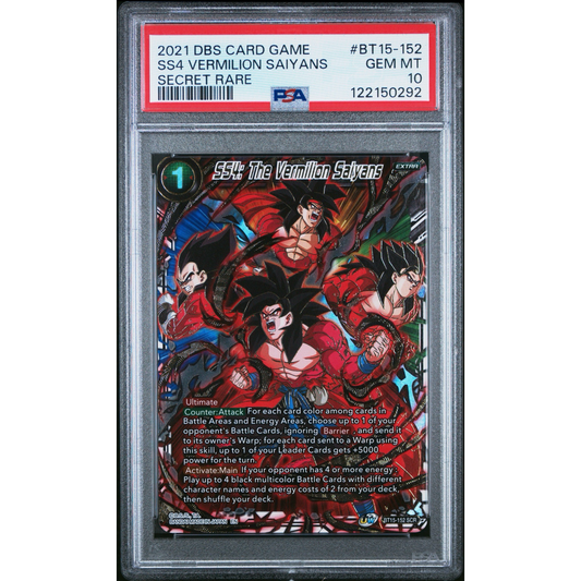 PSA 10 SS4 Vermilion Saiyans SCR BT15-152