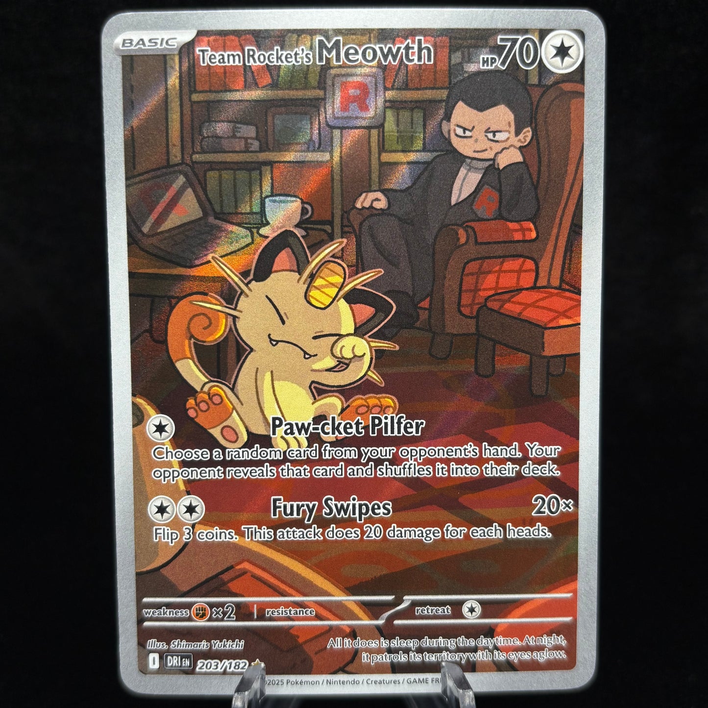 Team Rocket's Meowth - 203/182 - SV10: Destined Rivals Single Card
