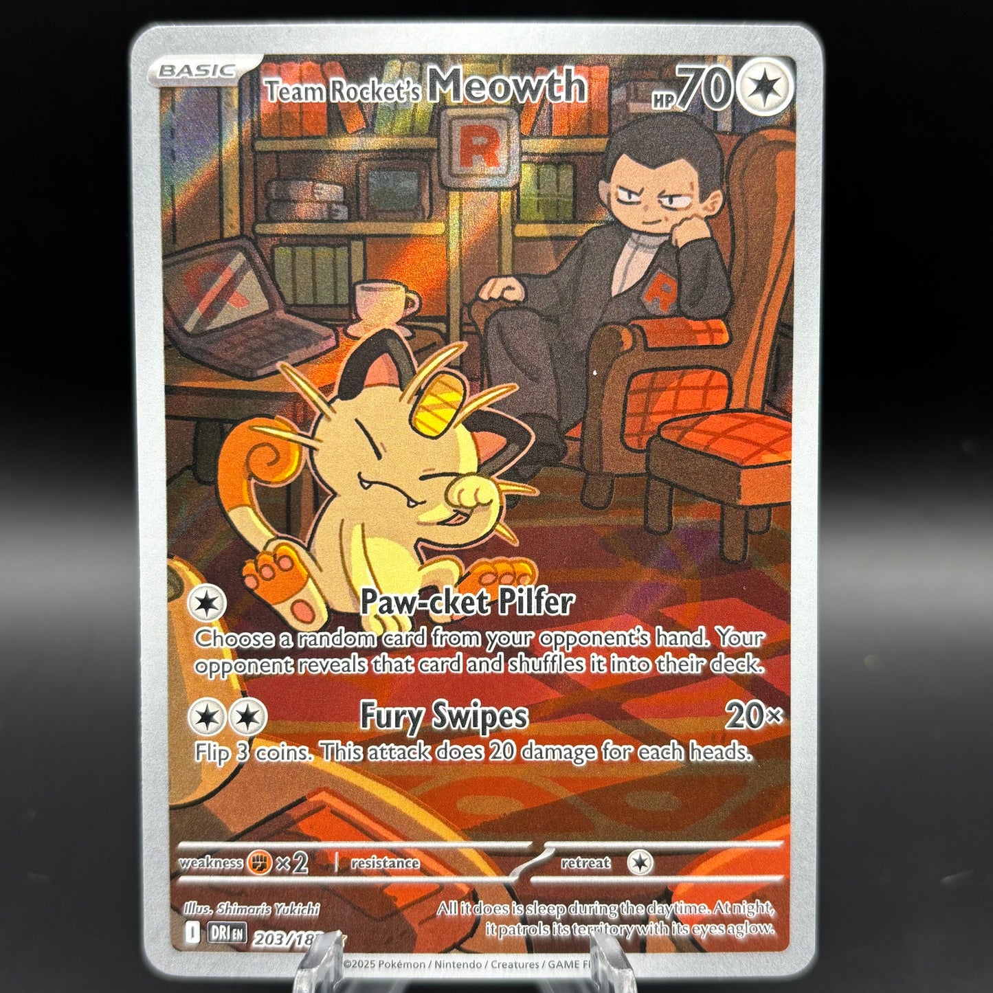 Team Rocket's Meowth - 203/182 - SV10: Destined Rivals Single Card