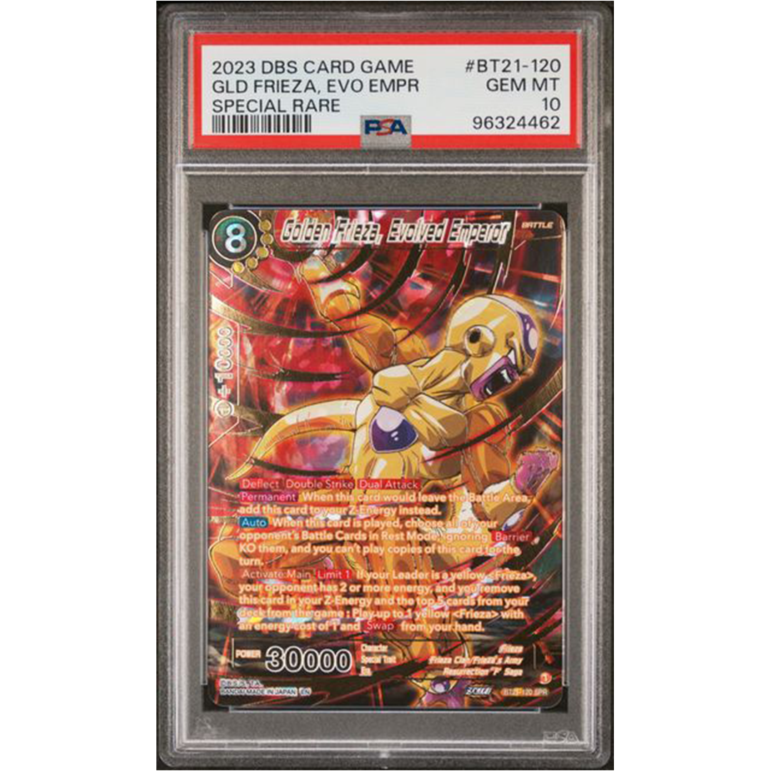 PSA 10 2023 Dragon Ball Golden Frieza Evolved Emperor BT21-120