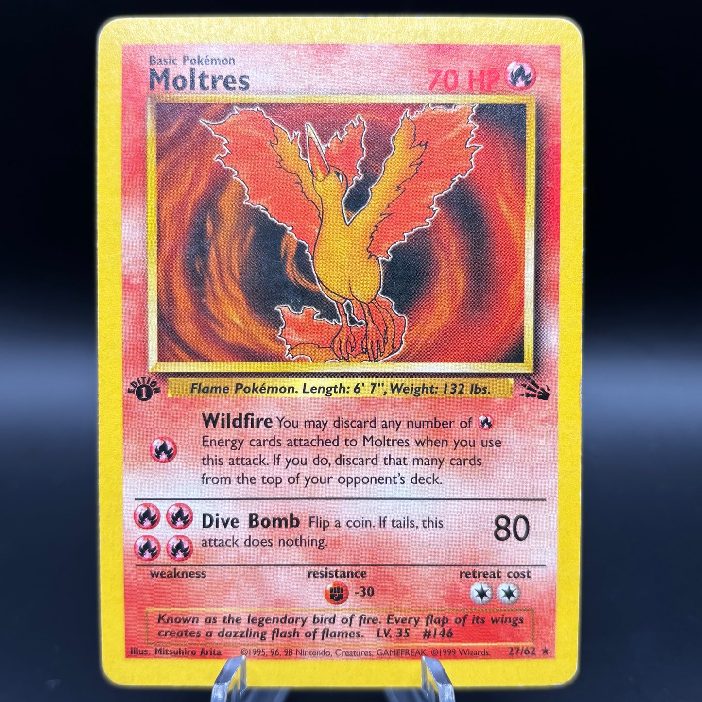 Moltres (27) - Fossil *Heavily Played* Single Card