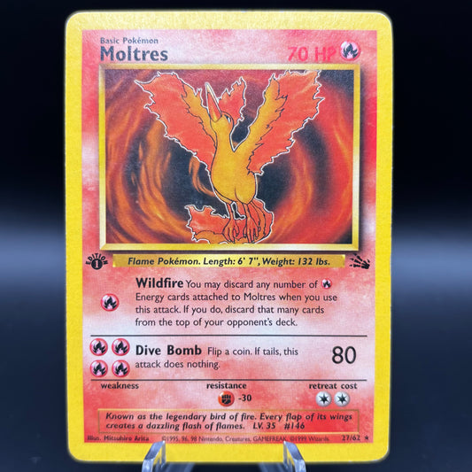 Moltres (27) - Fossil *Heavily Played* Single Card