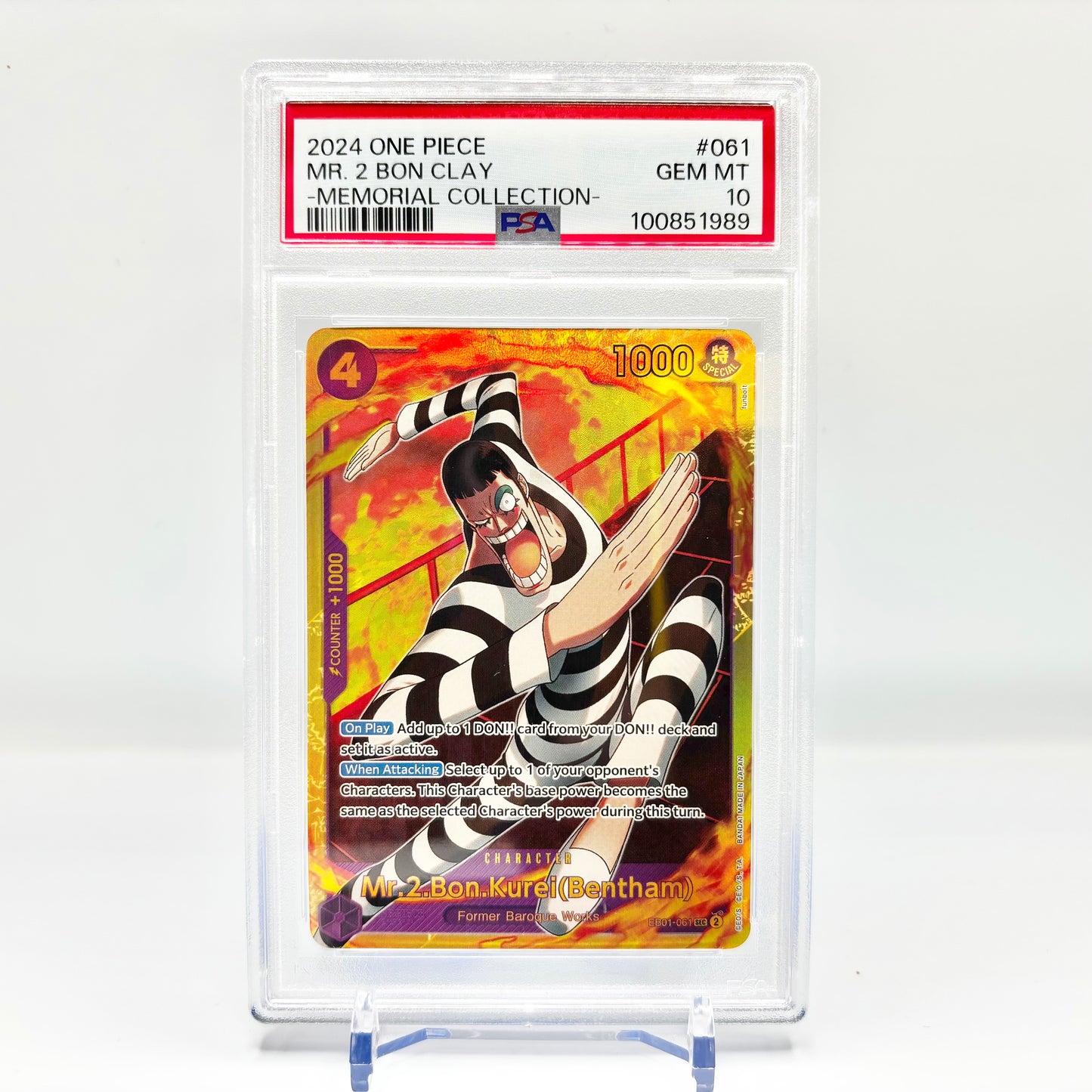 PSA 10 One Piece Mr. 2 Bon Clay EB01-061 SEC