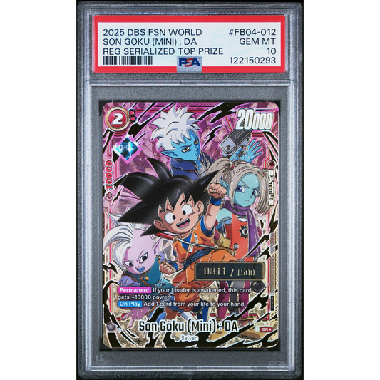 PSA 10 Dragon Ball Fusion World Son Goku (Mini): DA Serialized Top Prize