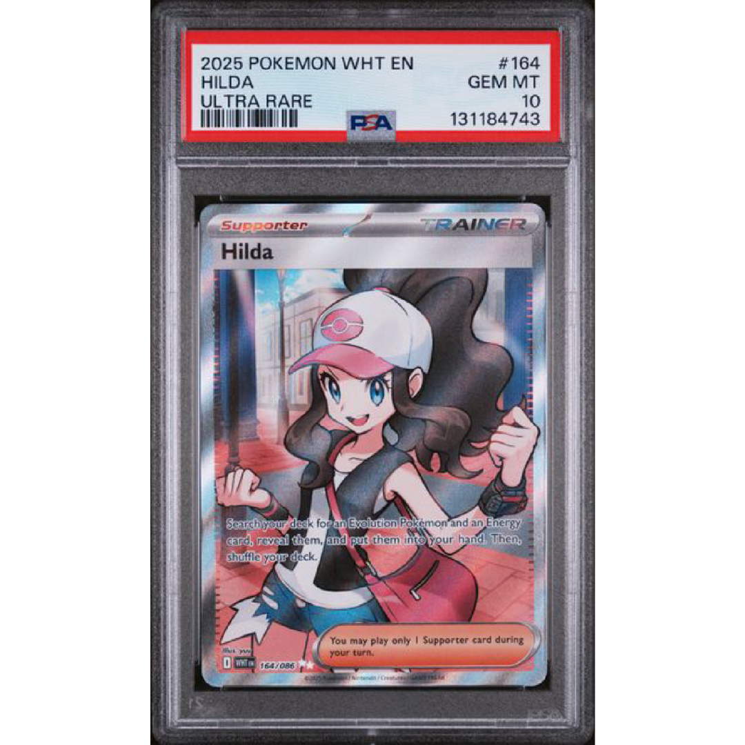 2025 POKEMON WHT EN-WHITE FLARE #164 HILDA ULTRA RARE PSA 10