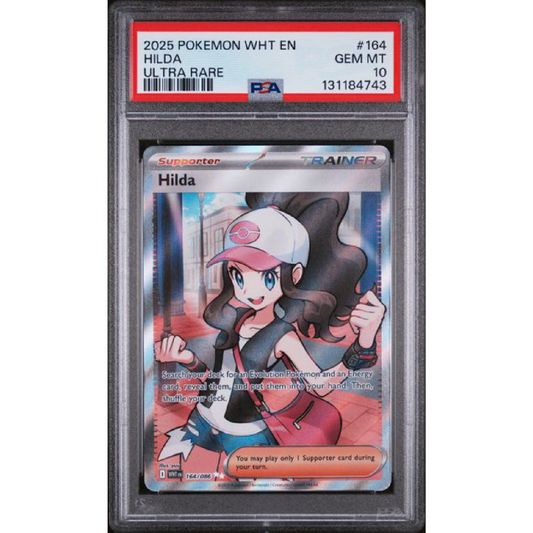 2025 POKEMON WHT EN-WHITE FLARE #164 HILDA ULTRA RARE PSA 10