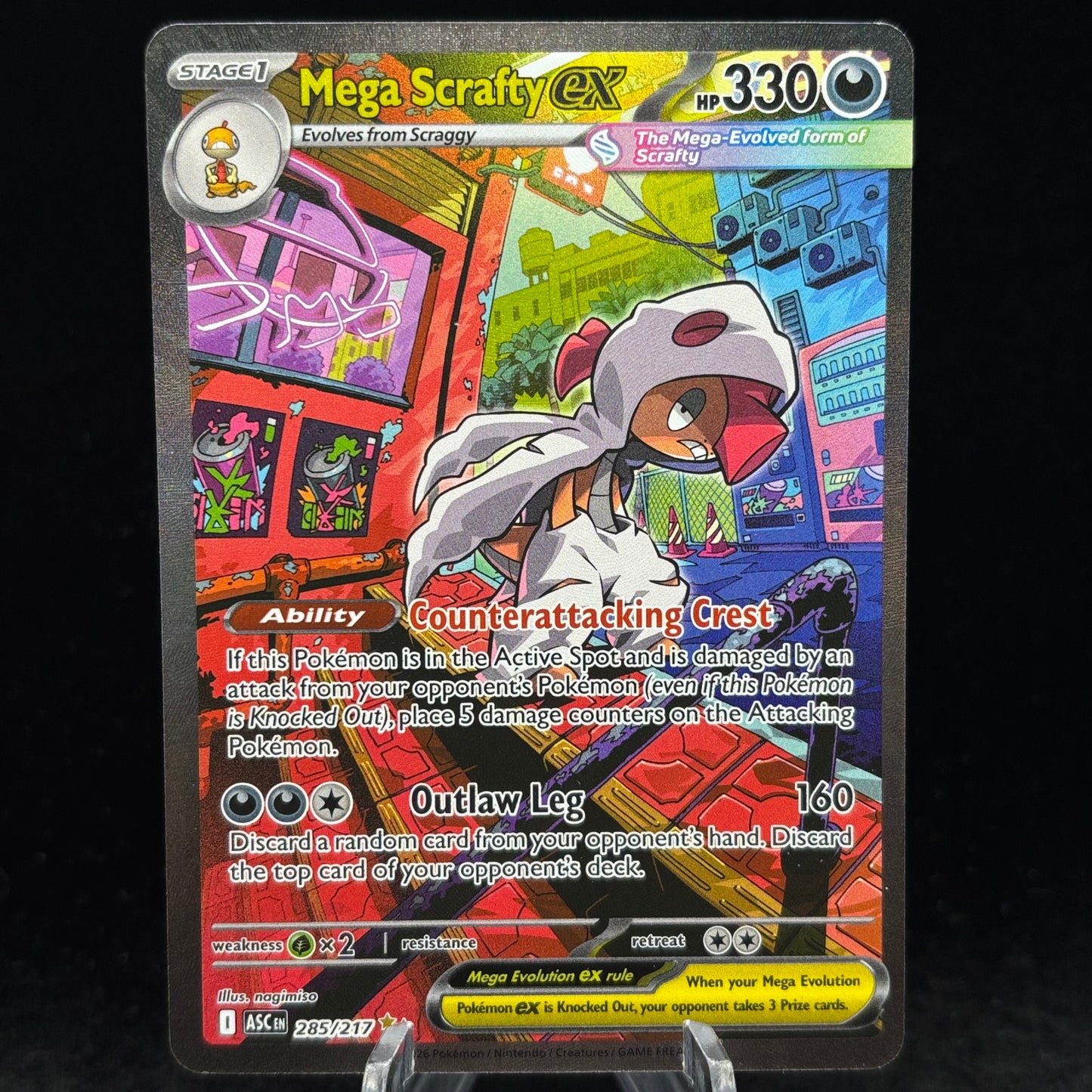 Mega Scrafty ex - 285/217 - ME: Ascended Heroes Single Card