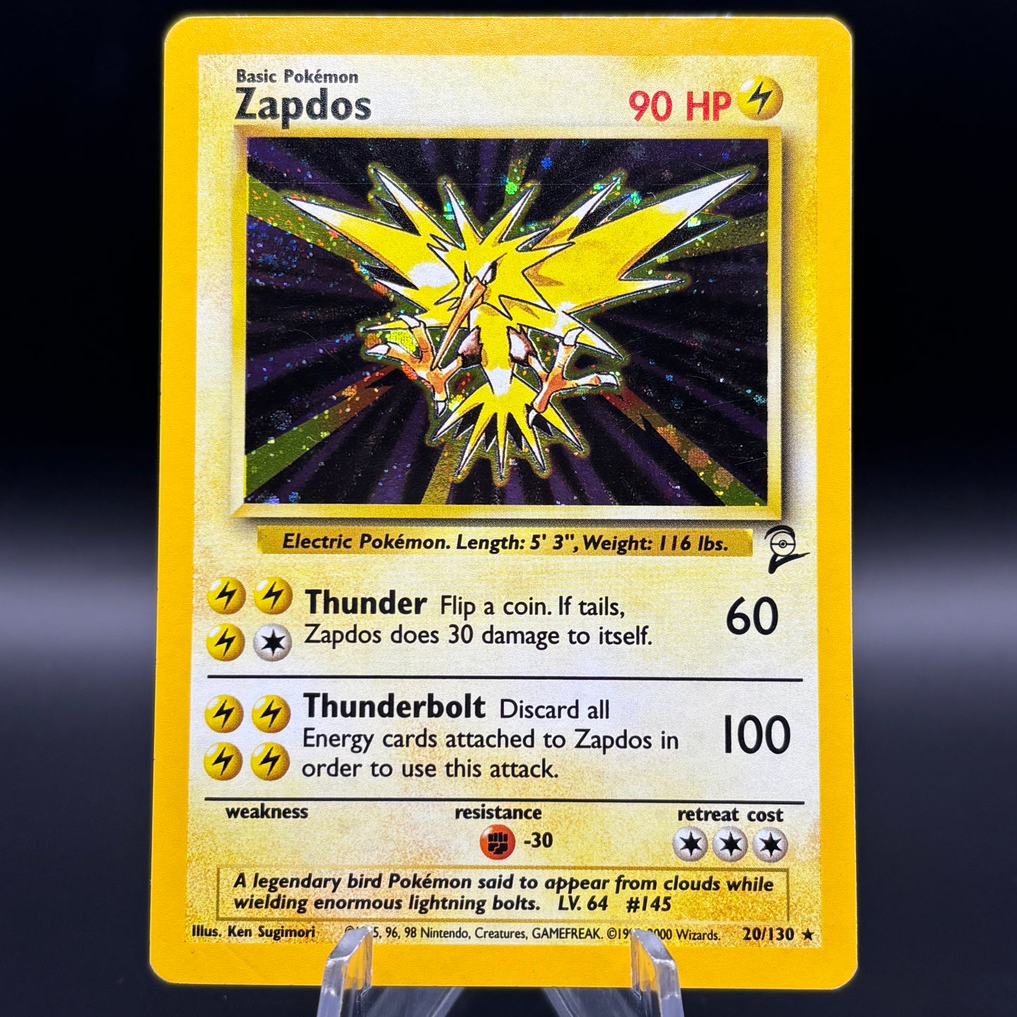 Zapdos - Base Set 2 *Light Play* Holo Single Card