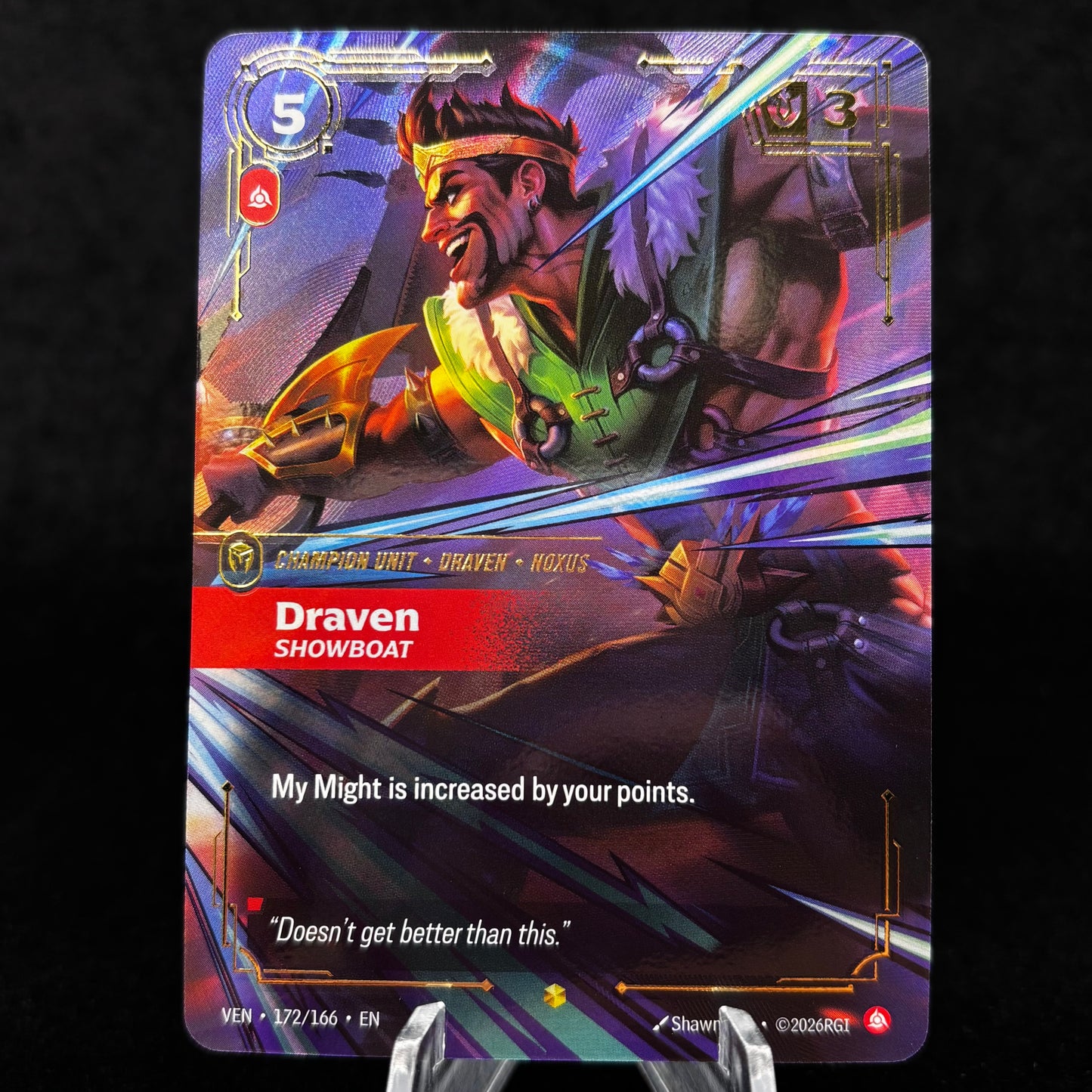 Draven, Showboat (Overnumbered) - Vendetta Single Card