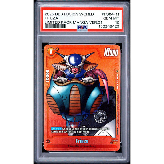 PSA 10 2025 FUSION WORLD LIMITED PACK MANGA VERSION 01 FRIEZA FS04-11