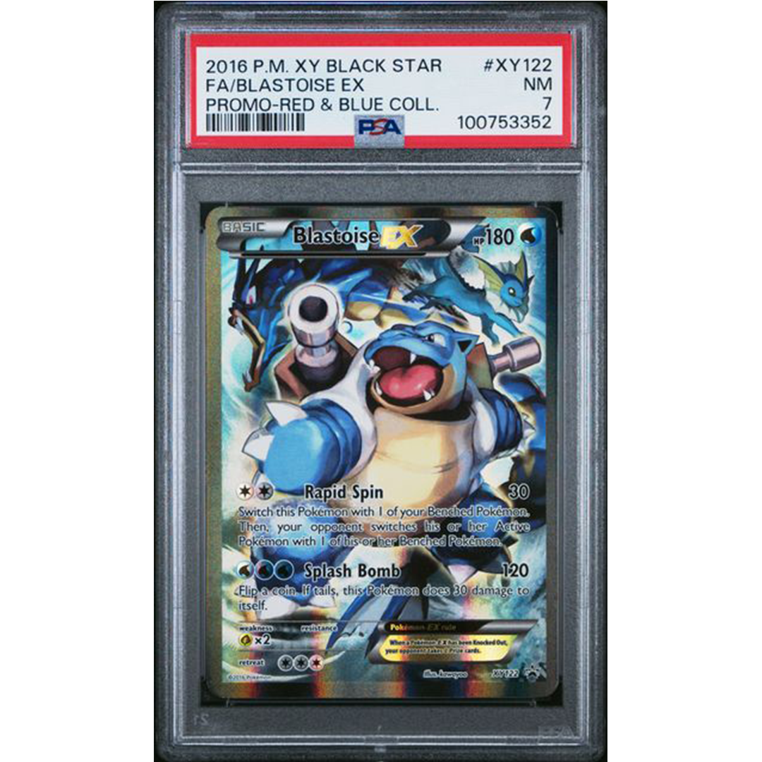 PSA 7 2016 Pokémon Black Star Blastoise EX XY122