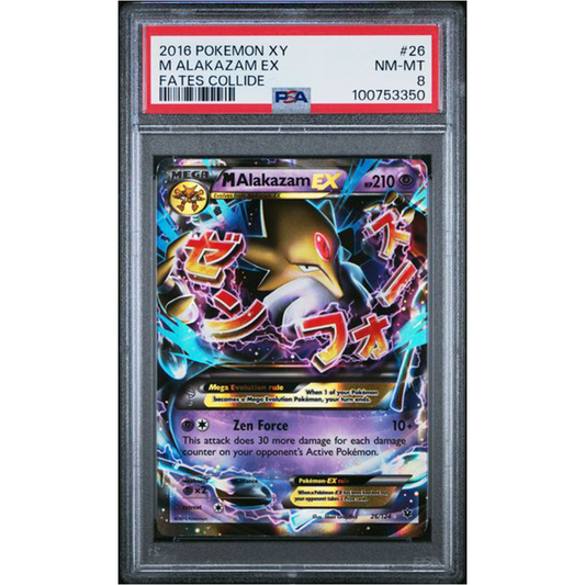 PSA 8 Pokémon XY M Alakazam EX Fates Collide