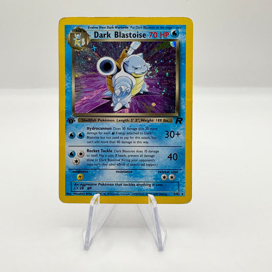 Dark Blastoise (3) - Team Rocket (TR) 1st Edition Damaged