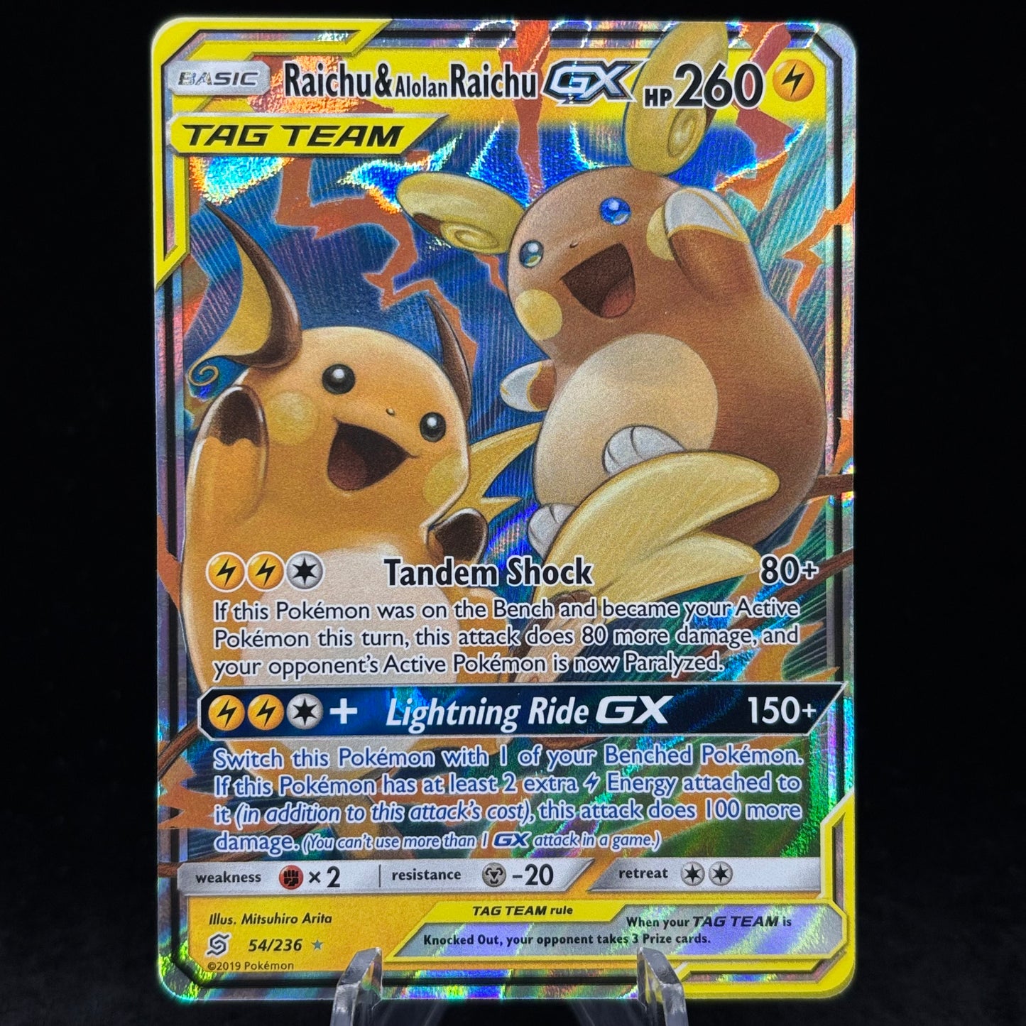 Raichu & Alolan Raichu GX - SM - Unified Minds Single Card