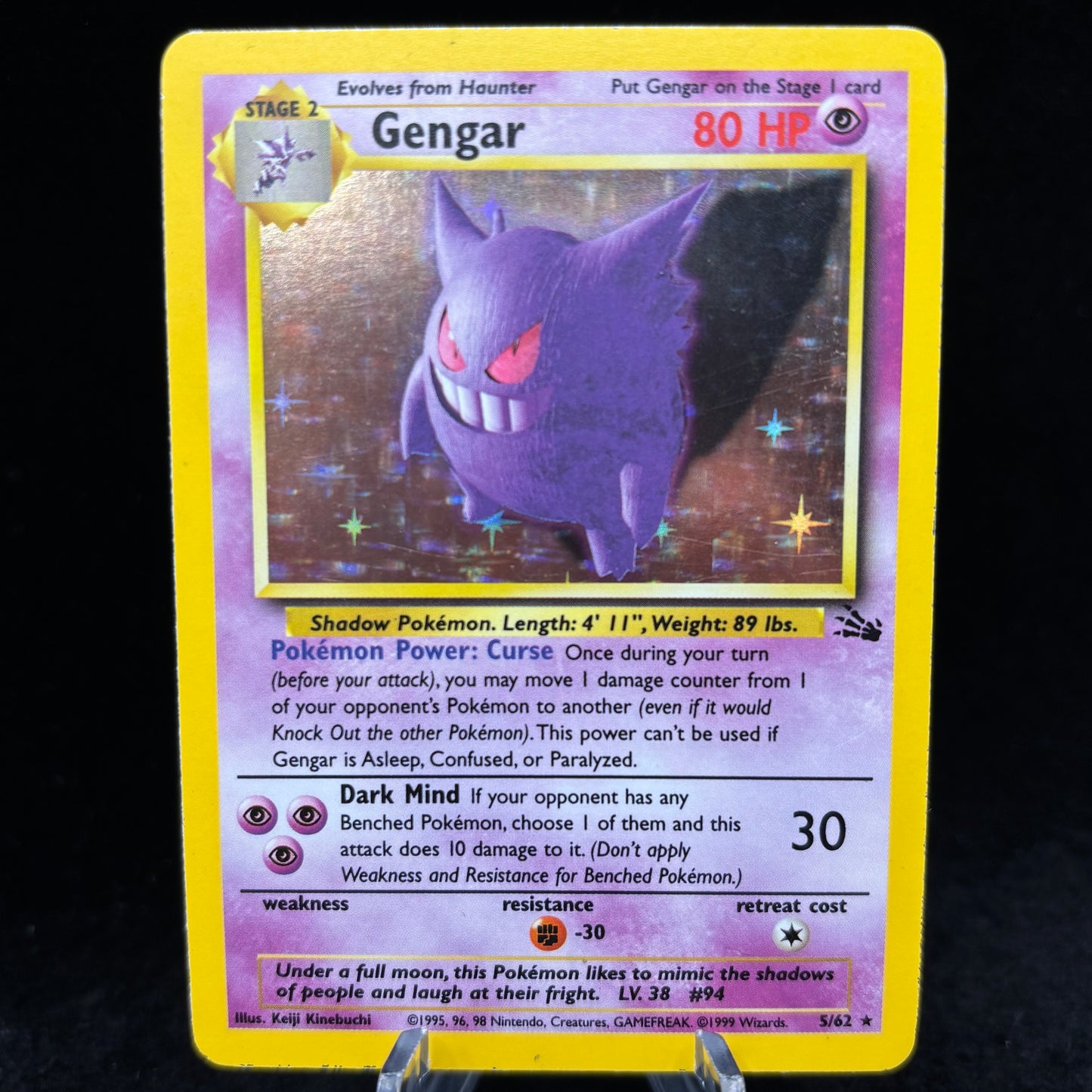 Gengar (5) - Fossil *Heavy Play* Single Card