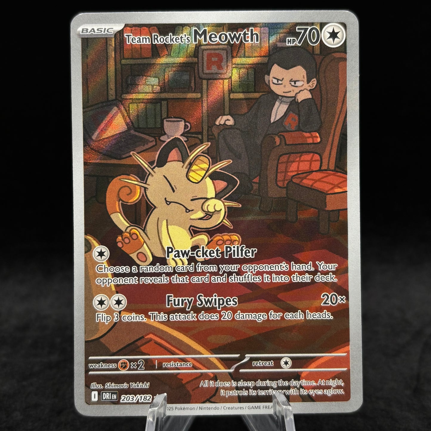 Team Rocket's Meowth - 203/182 - SV10: Destined Rivals Single Card