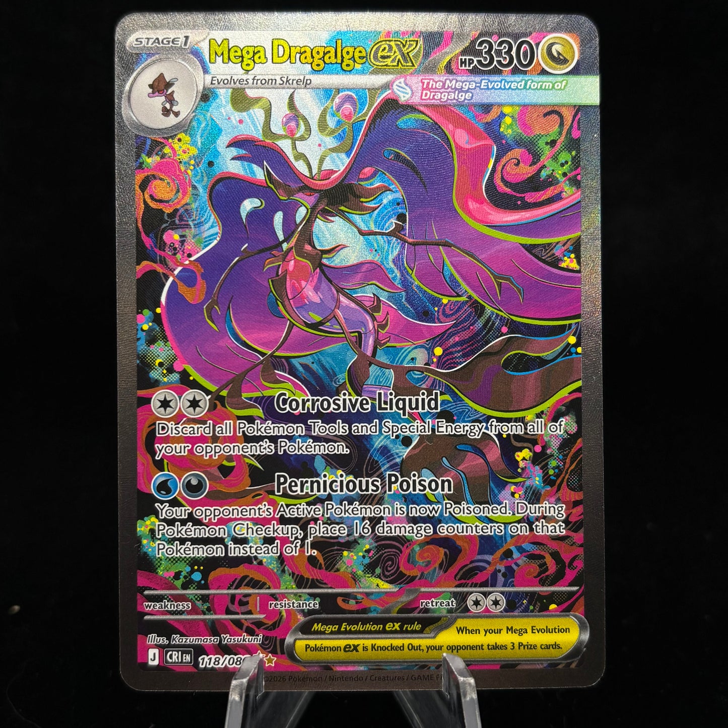 Mega Dragalge ex - 118/086 - ME04: Chaos Rising Single Card