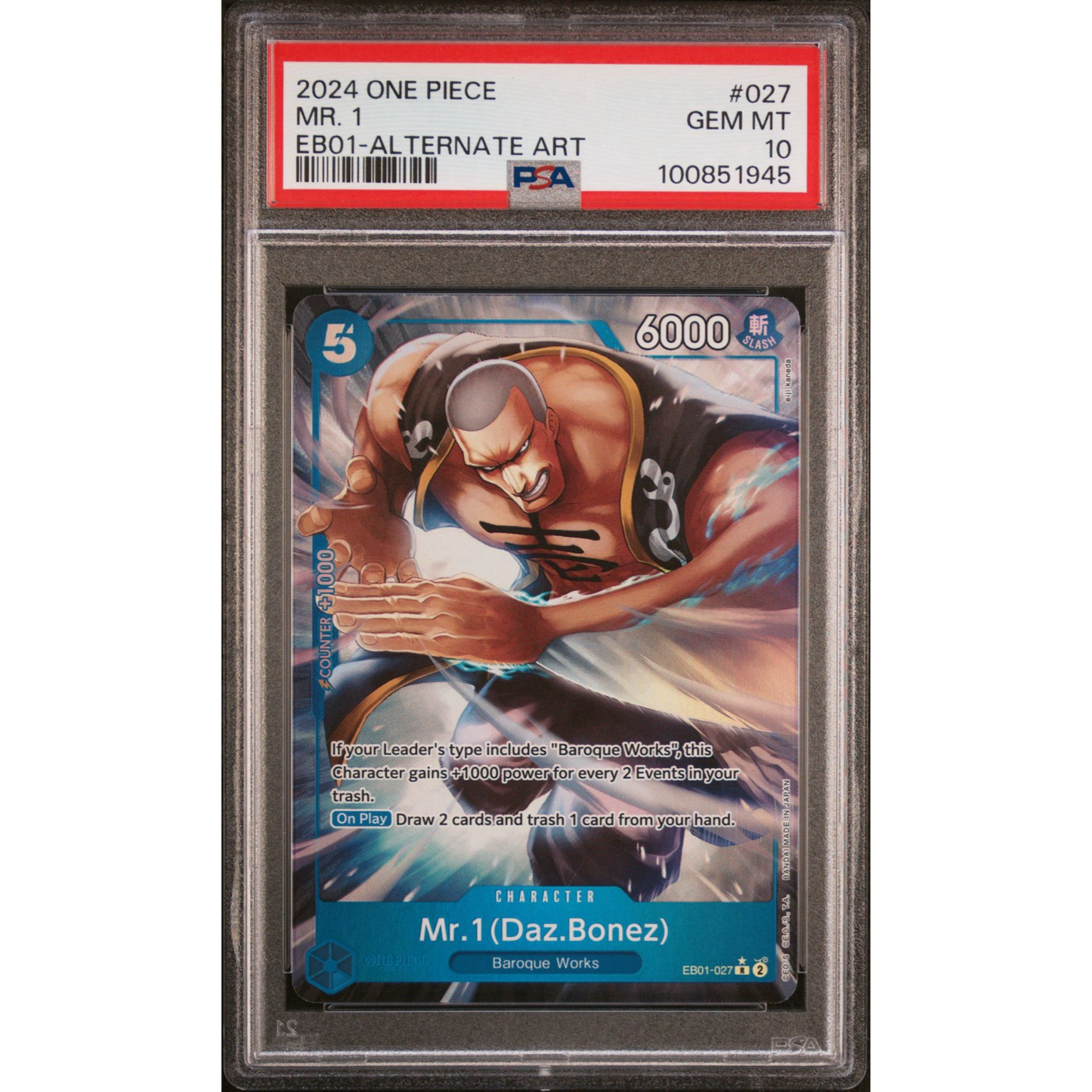 PSA 10 One Piece Mr. 1 EB01-027 Alt Art