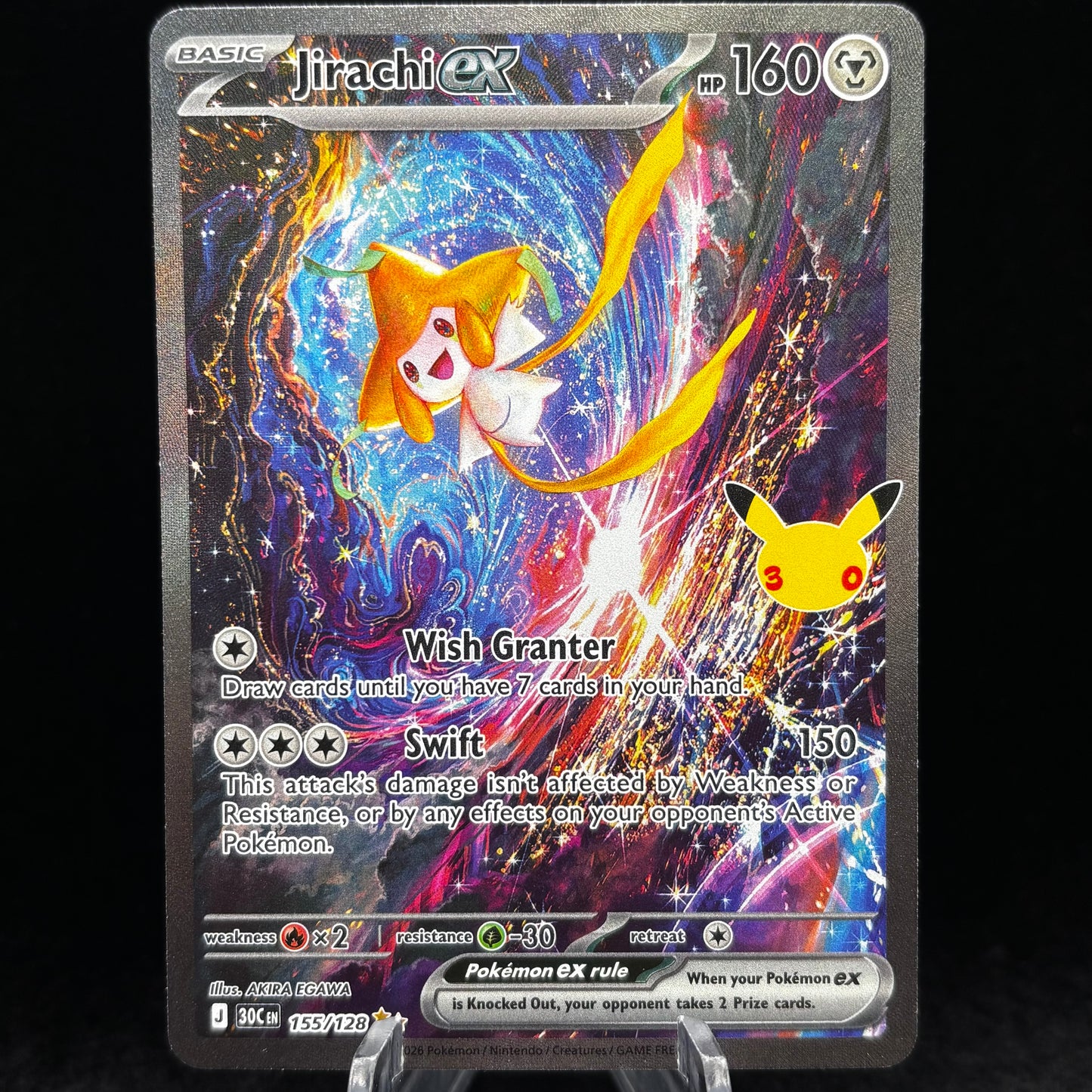 Jirachi ex - 155/128 - ME: 30th Celebration Single Card
