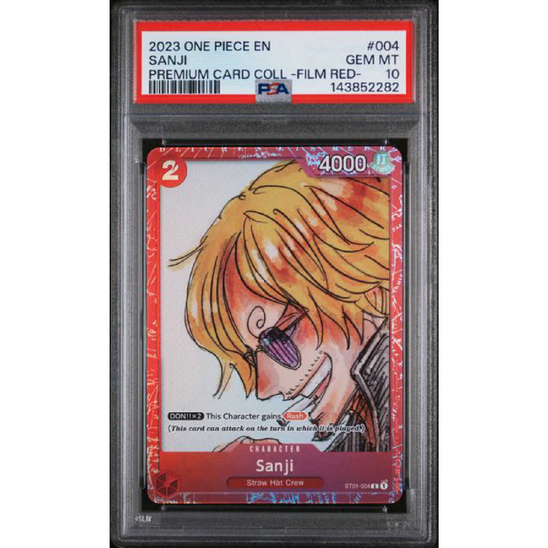 2023 ONE PIECE PREMIUM CARD COLLECTION -ONE PIECE FILM RED- #004 SANJI PSA 10