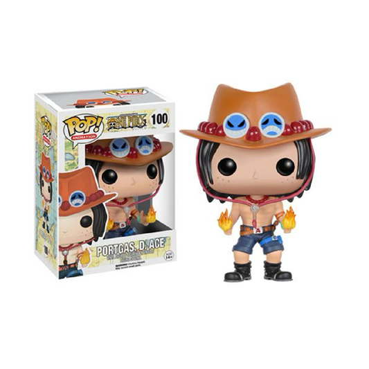 One Piece Portgas D. Ace Funko Pop! Vinyl Figure #100 + Collapsible Protector